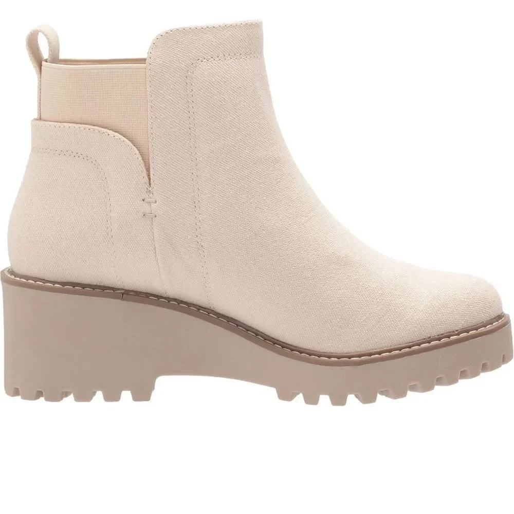 Dolce Vita Rielle womens Ankle Bootie in canvas sz 10